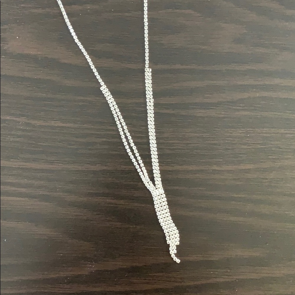 Silver stone necklace